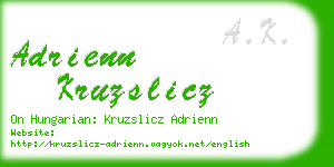 adrienn kruzslicz business card